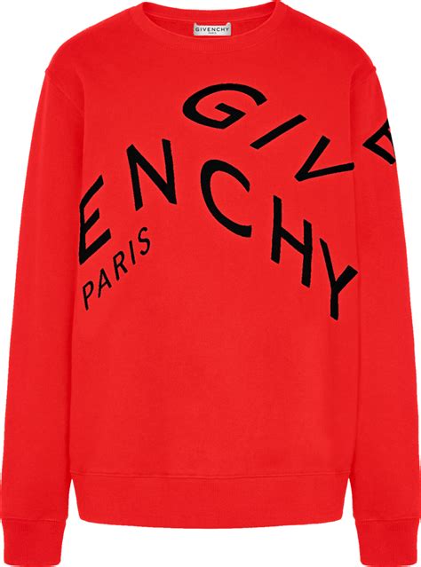 givenchy paris pullover red|givenchy sweatshirt fleece.